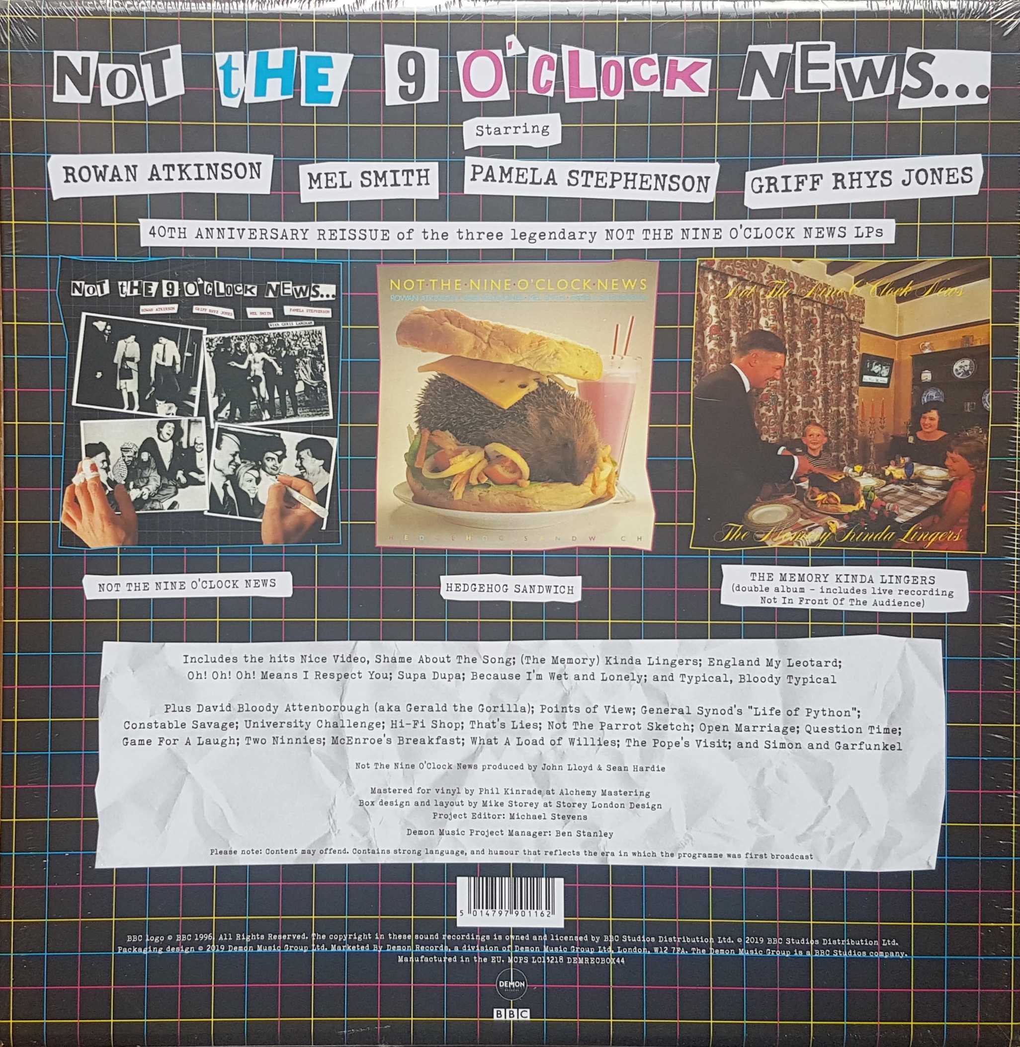 Picture of DEMRECBOX44 Not the nine o'clock news - Not all the albums again by artist Rowan Atkinson / Mel Smith / Pamela Stephenson / Griff Rhys Jones from the BBC records and Tapes library